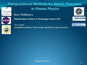 Computational Methods for Kinetic Processes in Plasma Physics