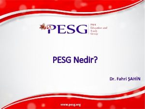 PESG Nedir Dr Fahri AHN PNH bir Ultra