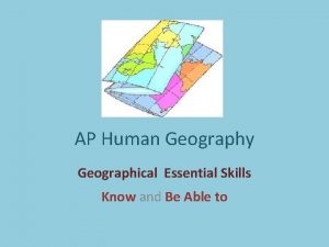 Essential skills to study geography
