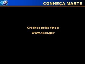 Crditos pelas fotos www nasa gov Raio da