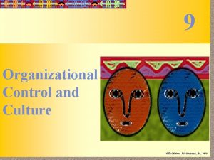 9 9 1 Organizational Control and Culture IrwinMc