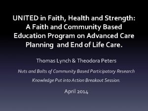 Health faith strength