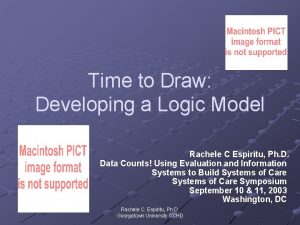 Time to Draw Developing a Logic Model Rachele