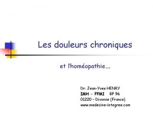 Dr jean yves henry