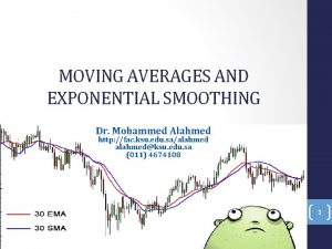 MOVING AVERAGES AND EXPONENTIAL SMOOTHING Dr Mohammed Alahmed