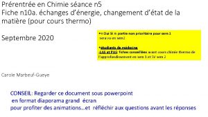 Prrentre en Chimie sance n 5 Fiche n