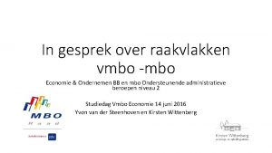 Mbo economie en ondernemen