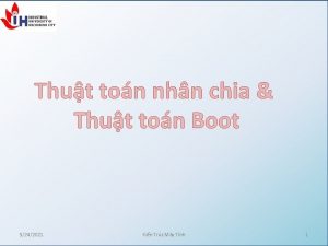 Thut ton nhn chia Thut ton Boot 5242021