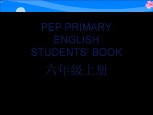 PEP PRIMARY ENGLISH STUDENTS BOOK Unit 2 Ways