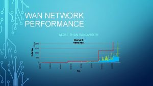 WAN NETWORK PERFORMANCE Traffic Rate Millions MORE THAN