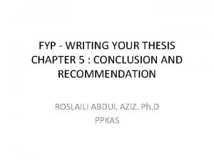 Fyp conclusion example