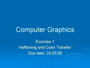 Halftoning in computer graphics