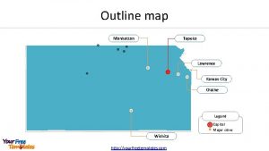 Outline map Manhattan Topeka Lawrence Kansas City Olathe