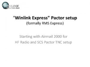 Winlink express