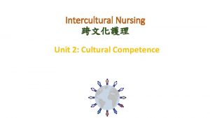 Intercultural Nursing Unit 2 Cultural Competence Cultural Competence