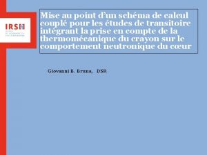 Mise au point dun schma de calcul coupl