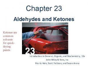 Chemical properties of aldehyde and ketone