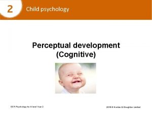 Child psychology Perceptual development Cognitive OCR Psychology for