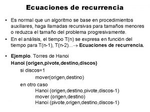 Formula de recurrencia