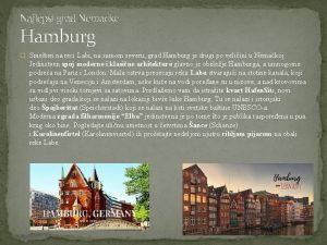 Najlepsi grad Nemacke Hamburg Smeten na reci Labi