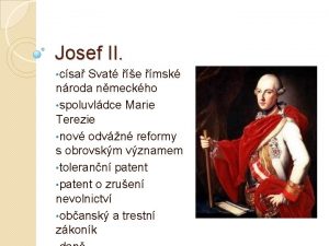 Josef II csa Svat e msk nroda nmeckho