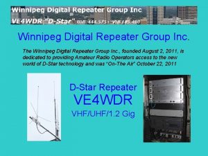 Winnipeg Digital Repeater Group Inc The Winnipeg Digital