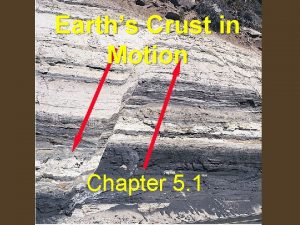 Earths Crust in Motion Chapter 5 1 What