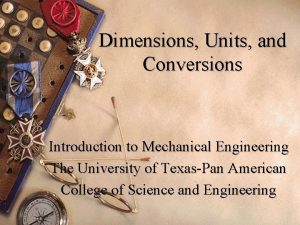 Engineering dimensions and units