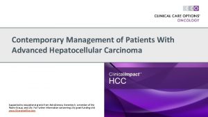 Contemporary Management of Patients With Advanced Hepatocellular Carcinoma