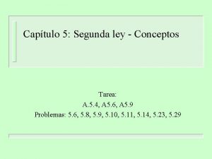 Captulo 5 Segunda ley Conceptos Tarea A 5