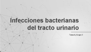 Infecciones bacterianas del tracto urinario Tema 6 Grupo