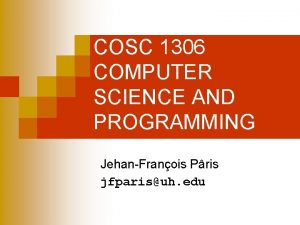 Cosc 1306