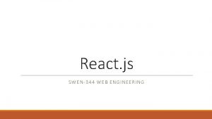 React js SWEN344 WEB ENGINEERING Issues with DOM
