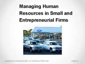 Managing Human Resources in Small and Entrepreneurial Firms