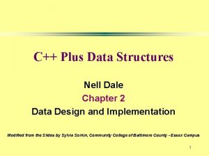 C Plus Data Structures Nell Dale Chapter 2