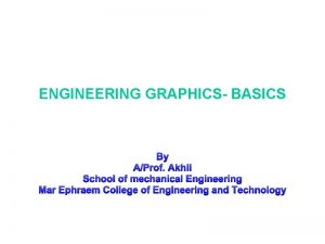 ENGINEERING GRAPHICS BASICS By AProf Akhil School of