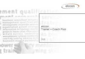 elccon Trainer Coach Pool 2020 Trainer Innen und