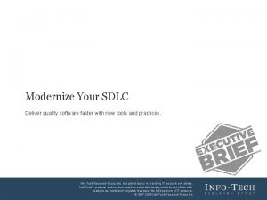 Modernize Your SDLC Deliver quality software faster with