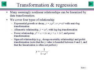 Nonlinear transformation regression