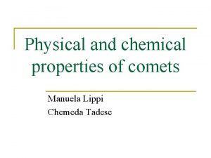 Physical properties of comets