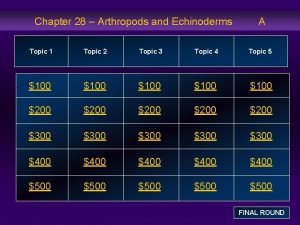 Chapter 28 Arthropods and Echinoderms A Topic 1