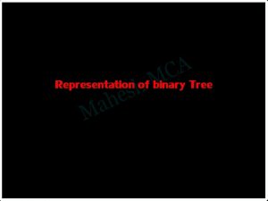 Linked representation of binary tree