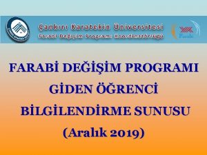 FARAB DEM PROGRAMI GDEN RENC BLGLENDRME SUNUSU Aralk