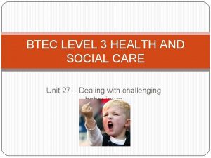 Btec level 3 health and social care unit 4