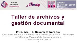 Taller de archivos y gestin documental Mtr a