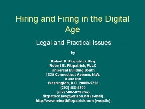 Hiring and Firing in the Digital Age Legal