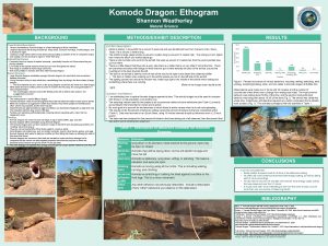 Komodo Dragon Ethogram Shannon Weatherley Natural Science ClassificationDescription