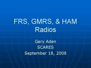 Frs and gmrs frequencies