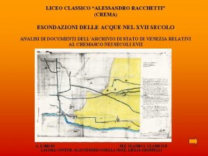 LICEO CLASSICO ALESSANDRO RACCHETTI CREMA ESONDAZIONI DELLE ACQUE