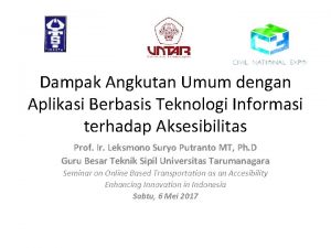 Dampak Angkutan Umum dengan Aplikasi Berbasis Teknologi Informasi